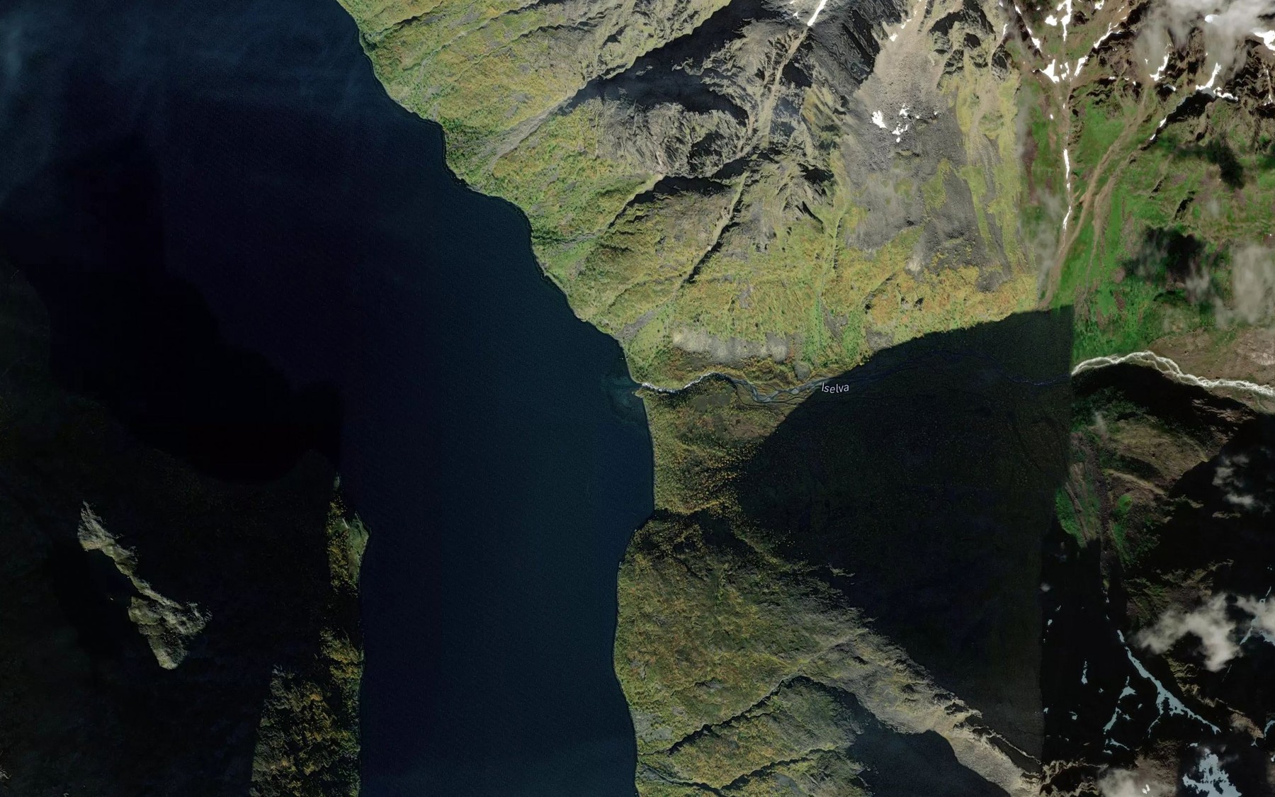 Satellite map of the Isdalbukta