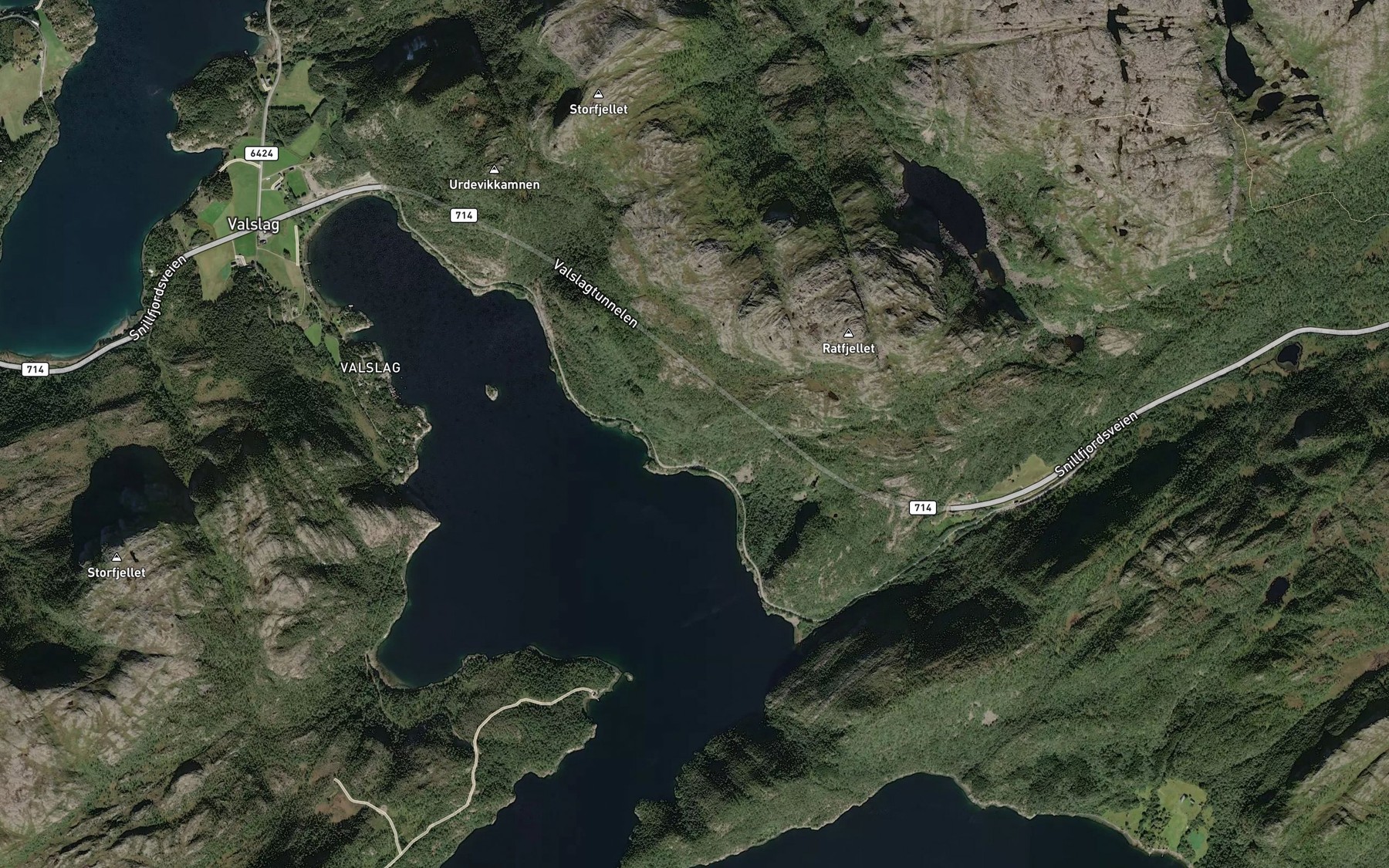 Satellite map of the Springaren