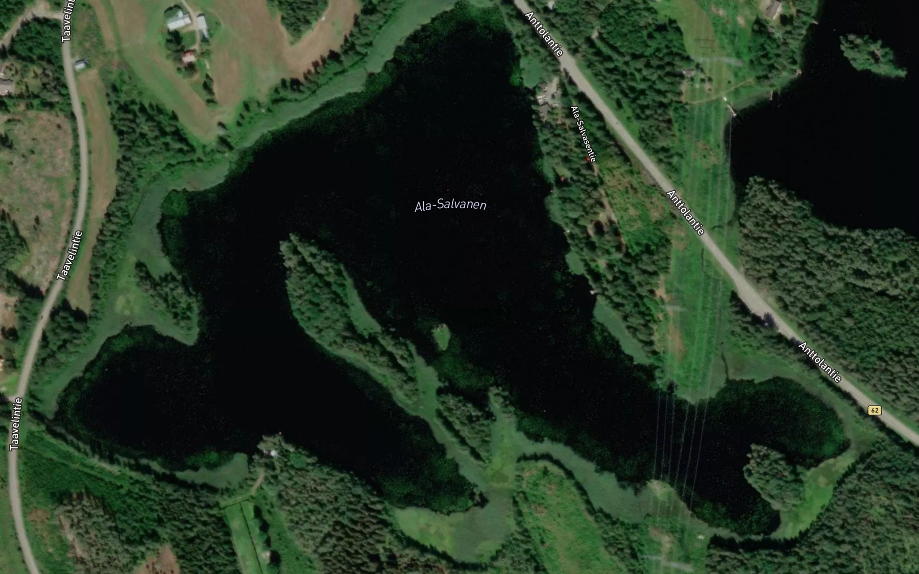 Satellite map of the Ala-Salvanen