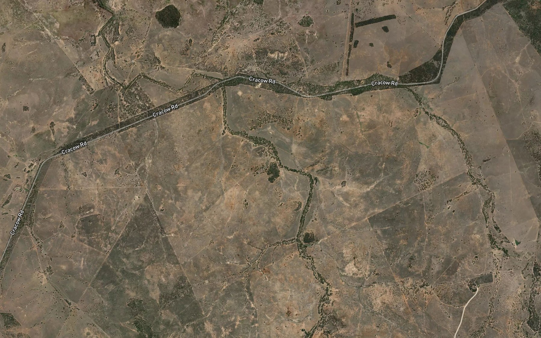 Satellite map of the Bullock Gully