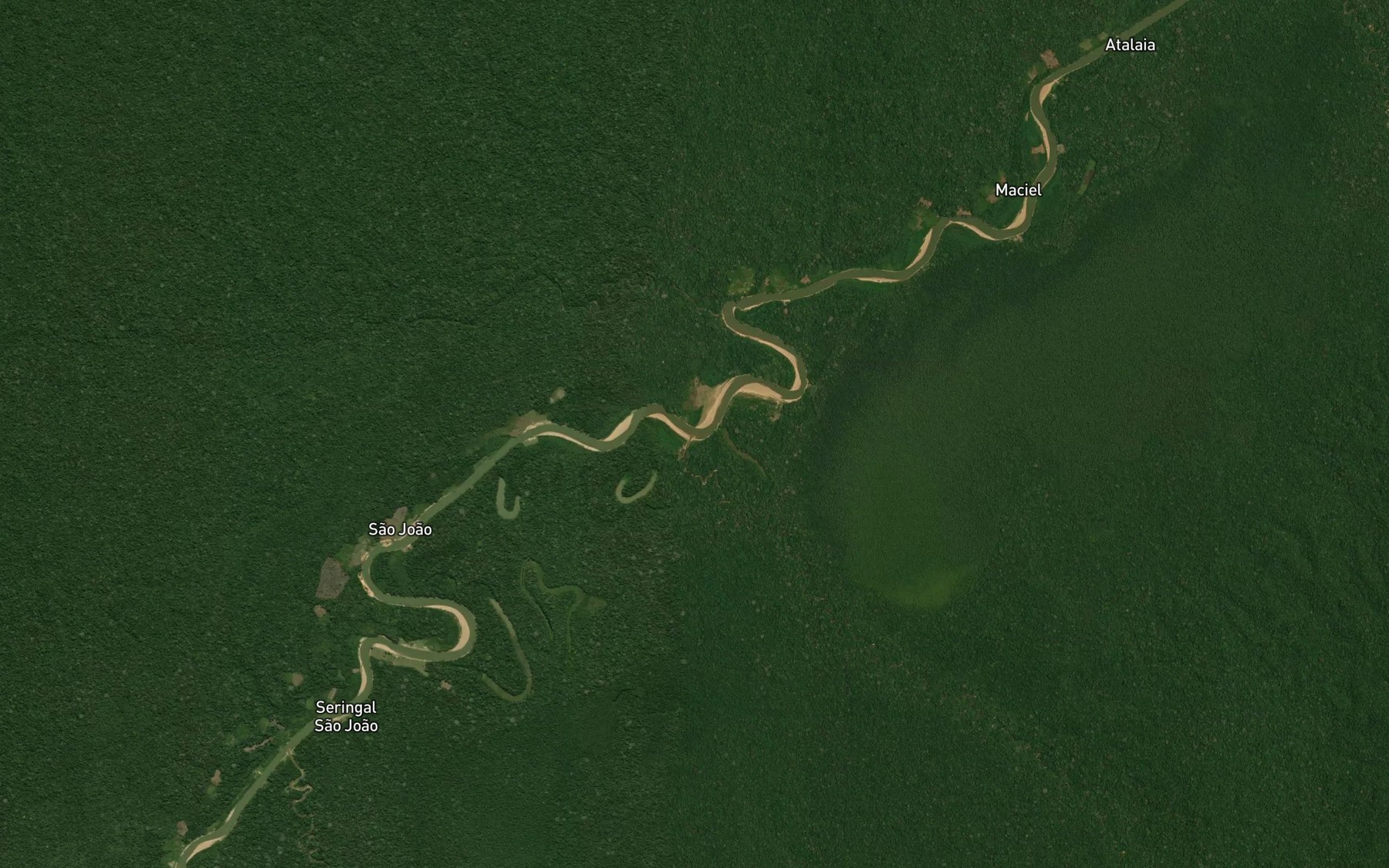 Satellite map of the Igarape Charcao