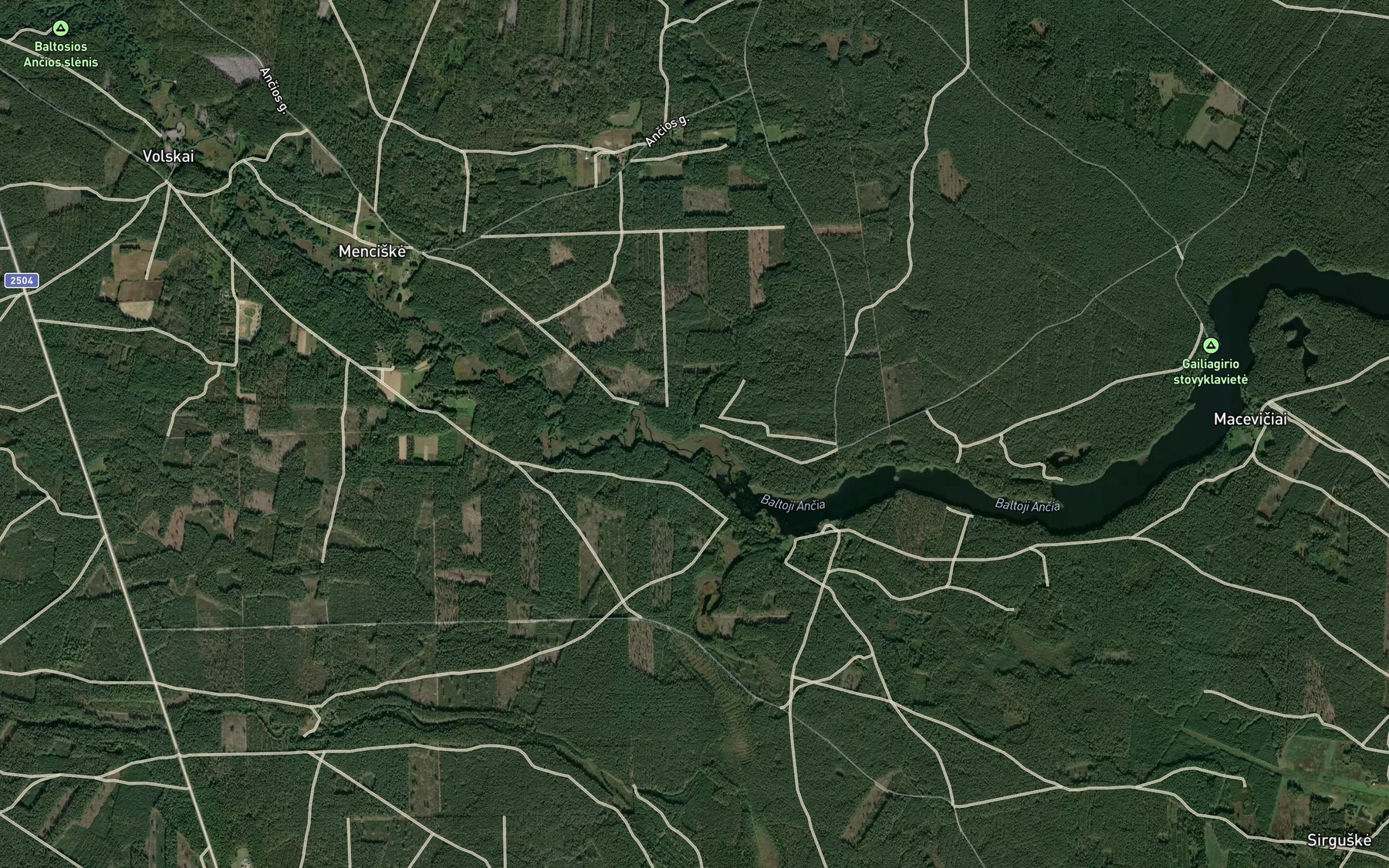 Satellite map of the Neviede