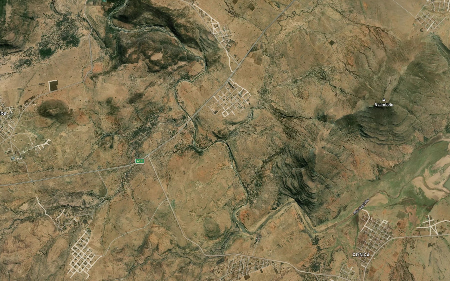 Satellite map of the Mantyantya