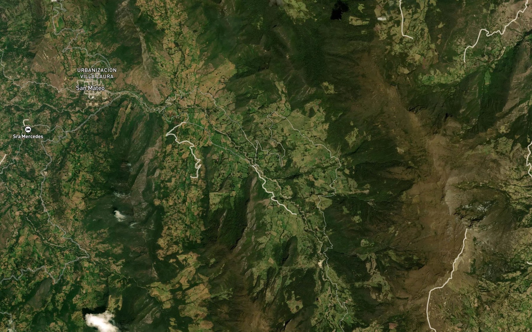 Satellite map of the Quebrada El Escobal