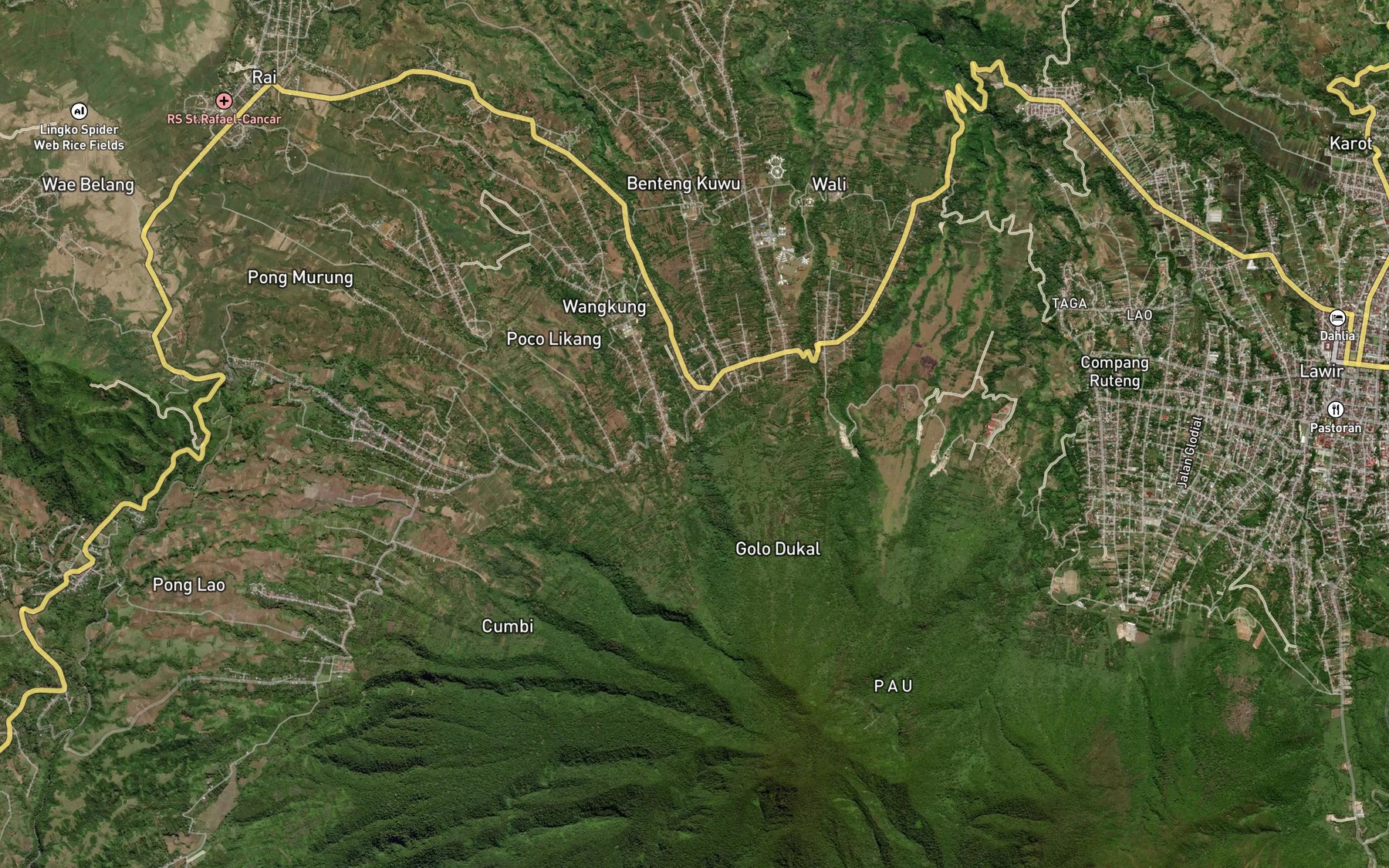 Satellite map of the Matawae Sosoralo