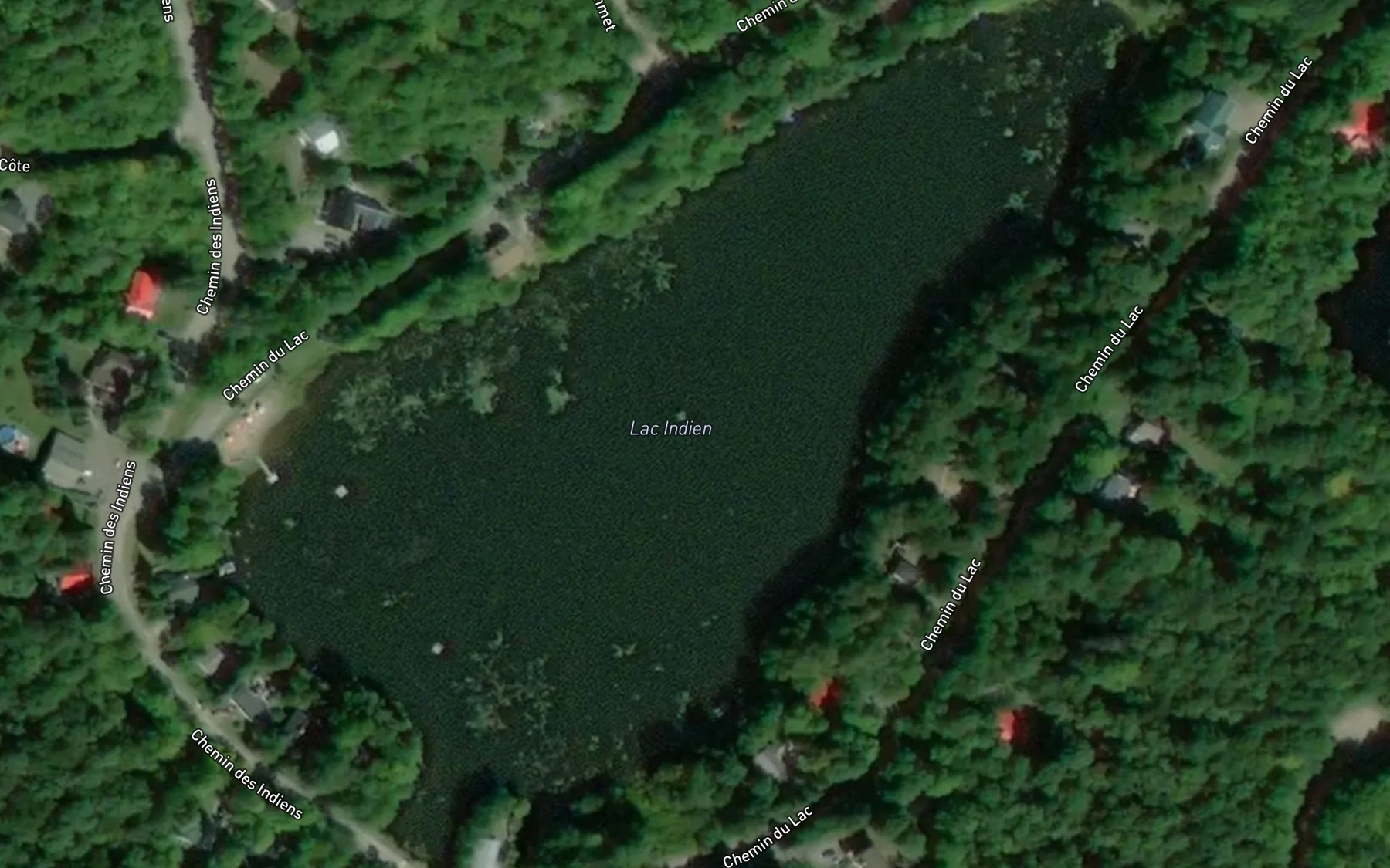 Satellite map of the Lac Indien