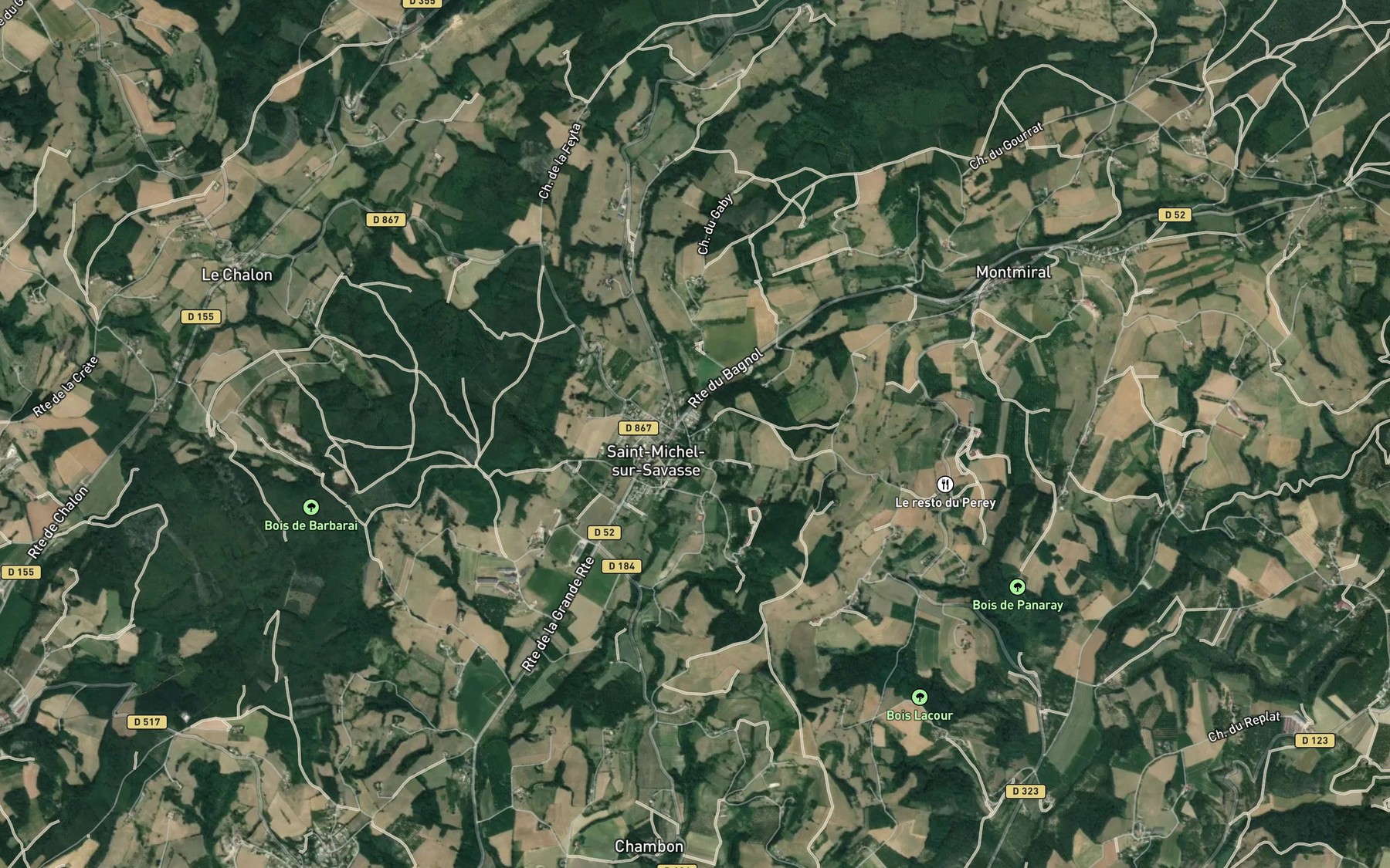 Satellite map of the Bagnol