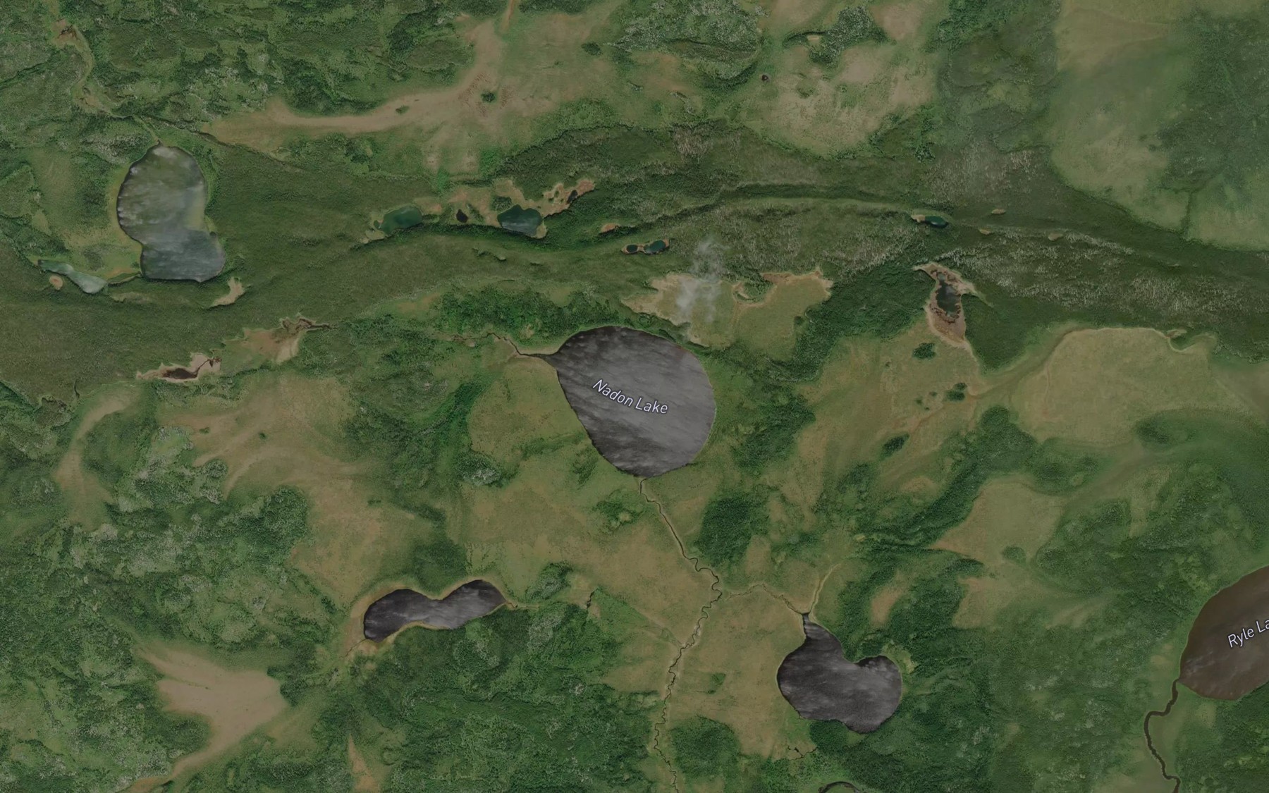 Satellite map of the Nadon Lake