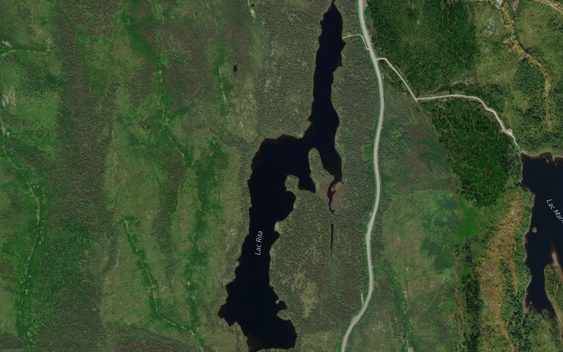 Satellite map of the Lac Rita