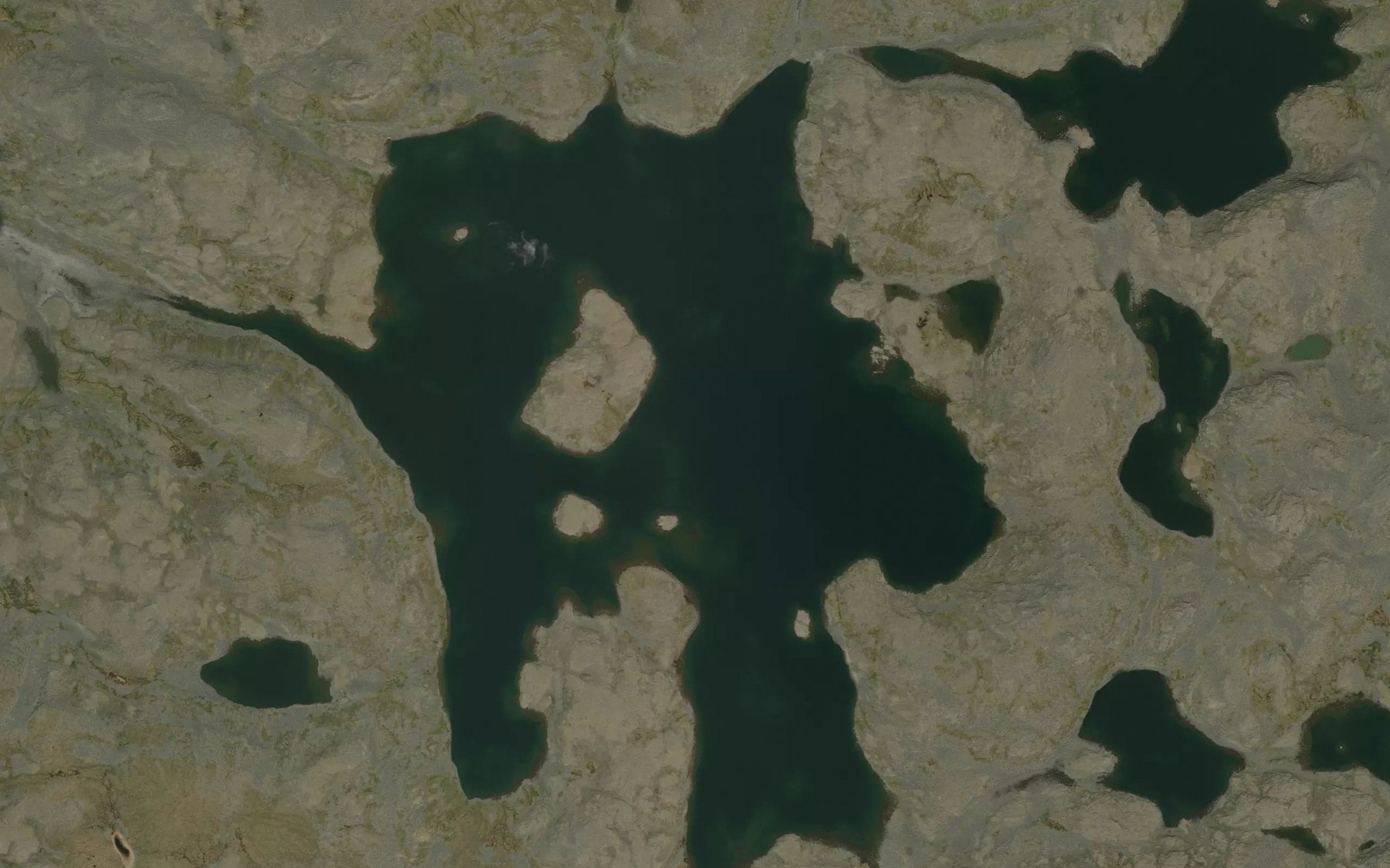 Satellite map of the Lac Perinault
