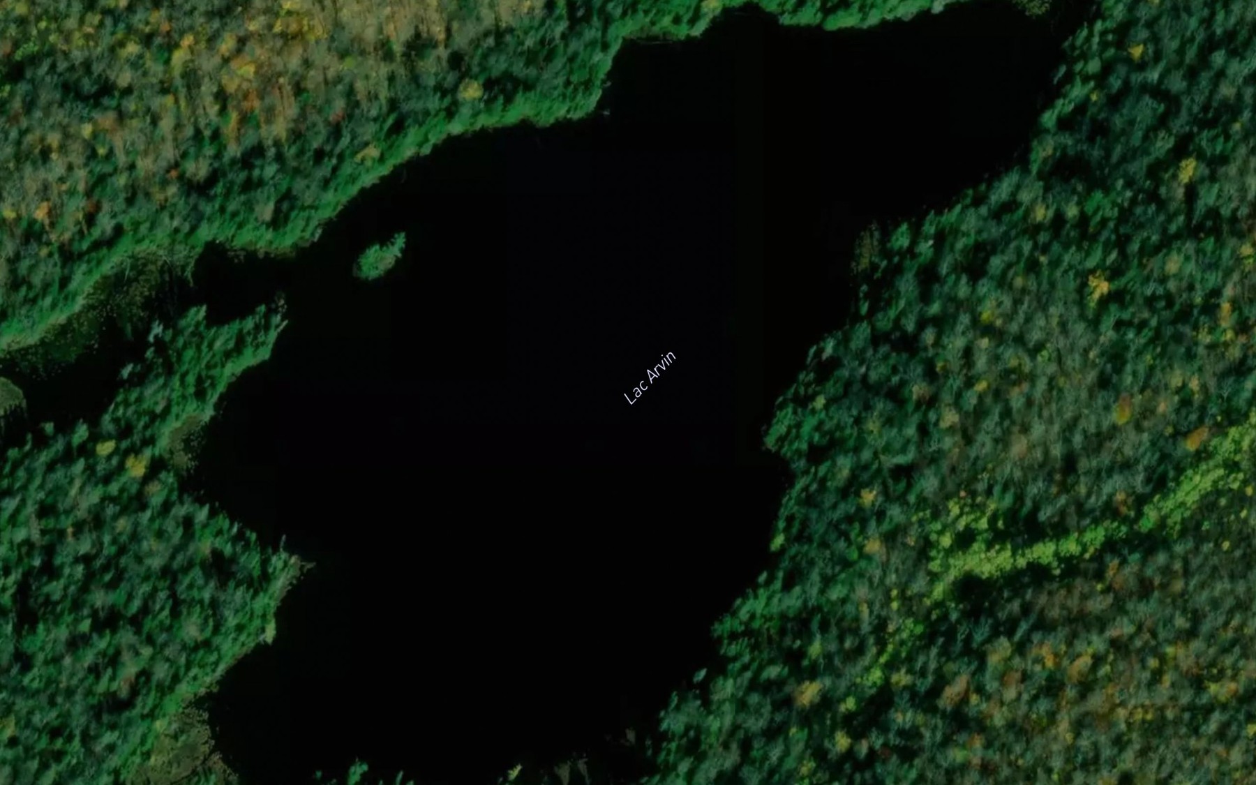 Satellite map of the Lac Arvin