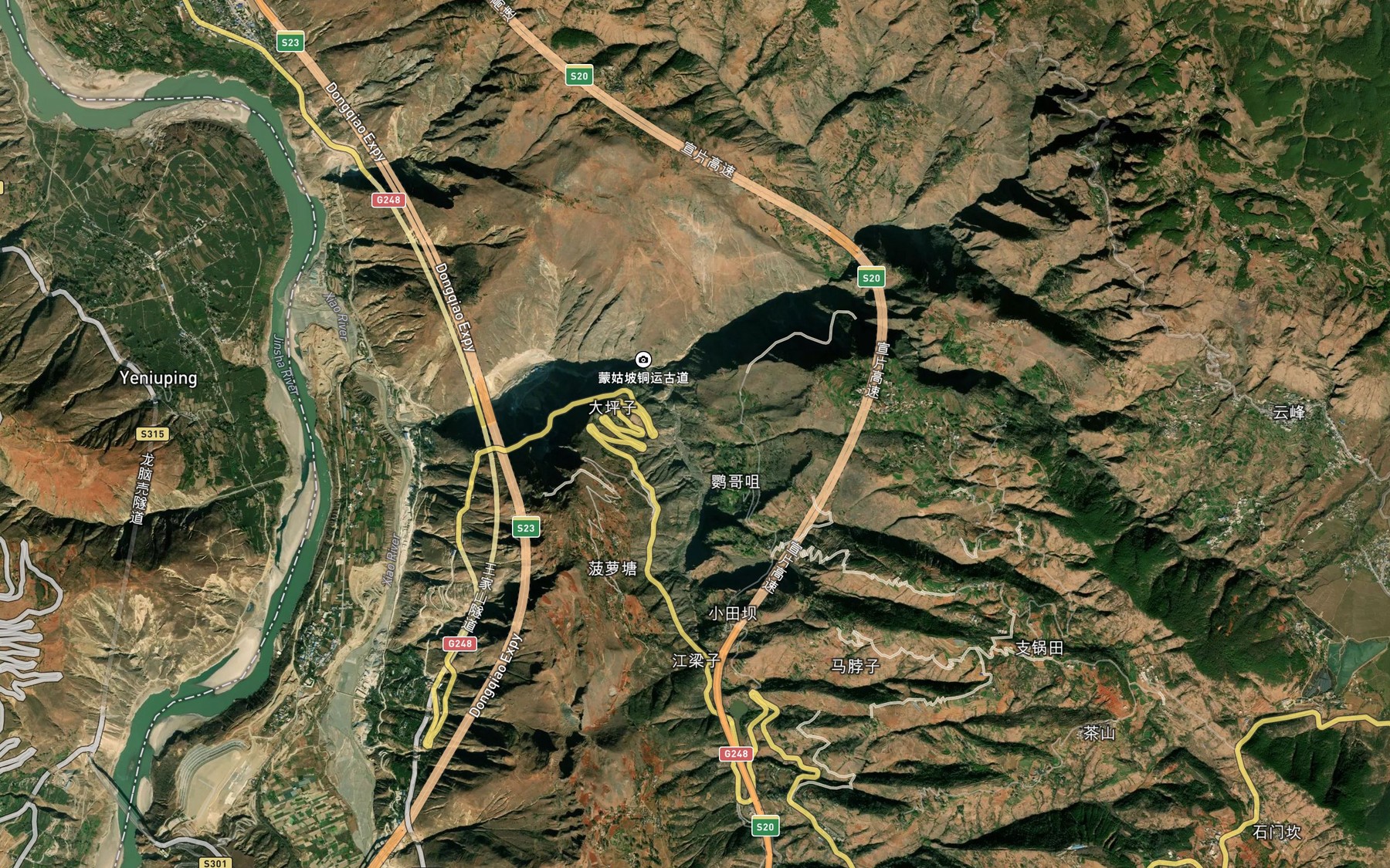 Satellite map of the Xiao Jiang