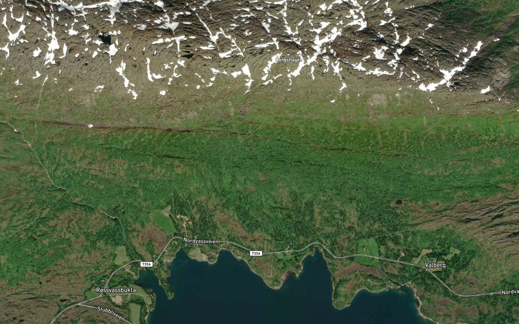 Satellite map of the Valbekken