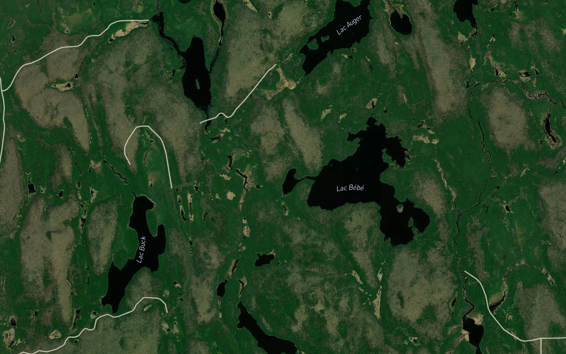 Satellite map of the Lac Jandun