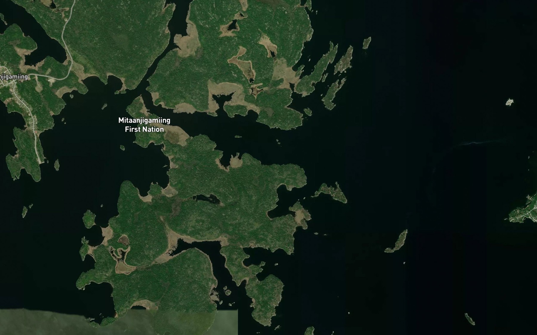 Satellite map of the Shoe Bay