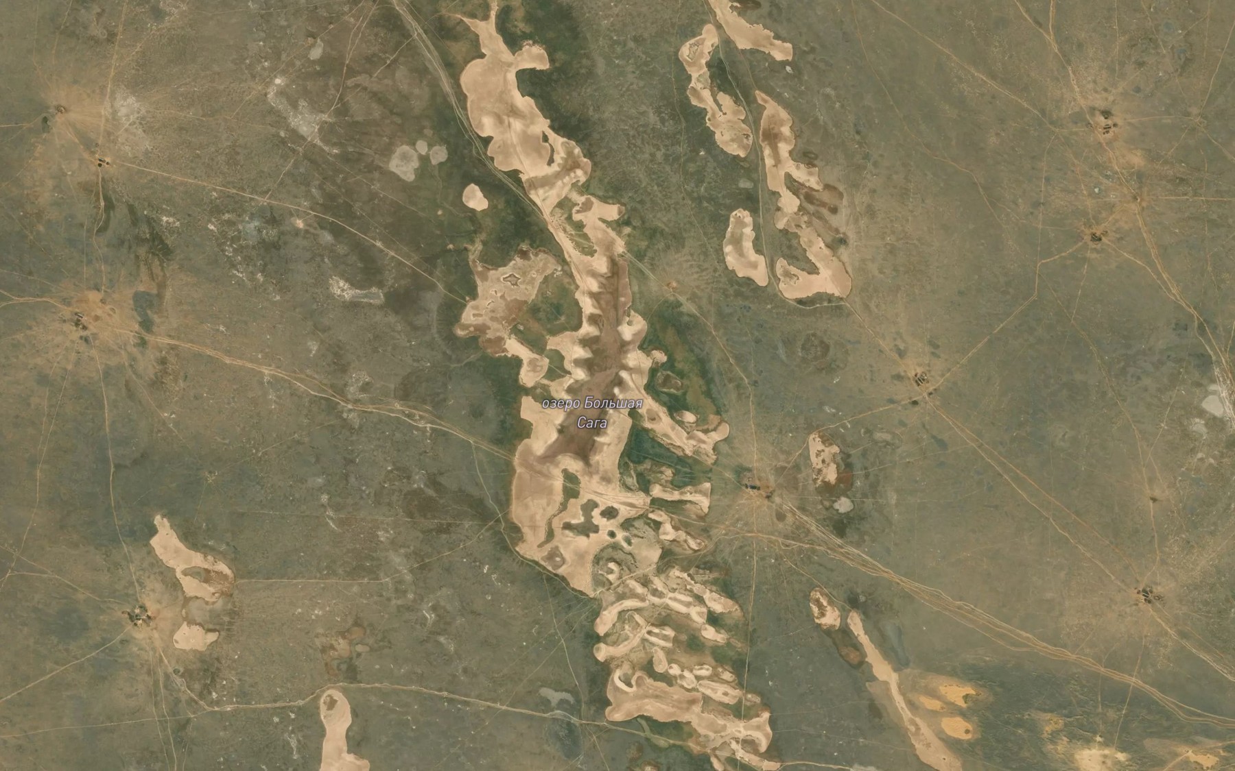 Satellite map of the Ozero Bol'shaya Saga