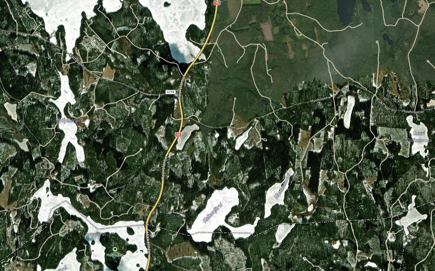 Satellite map of the Pieni Kangaslampi