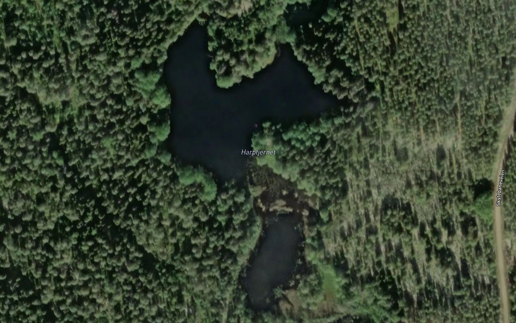 Satellite map of the Harptjernet