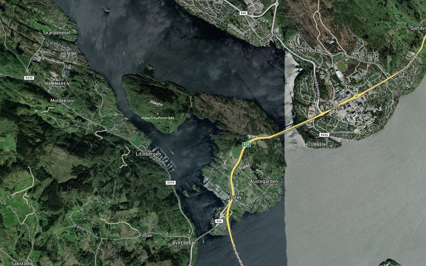Satellite map of the Skitnedalsvika