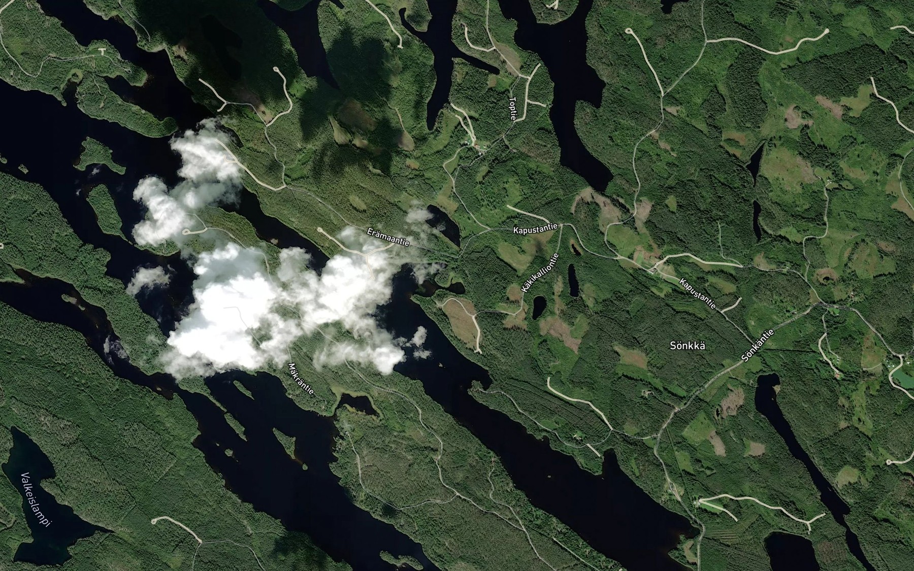 Satellite map of the Emminlahti