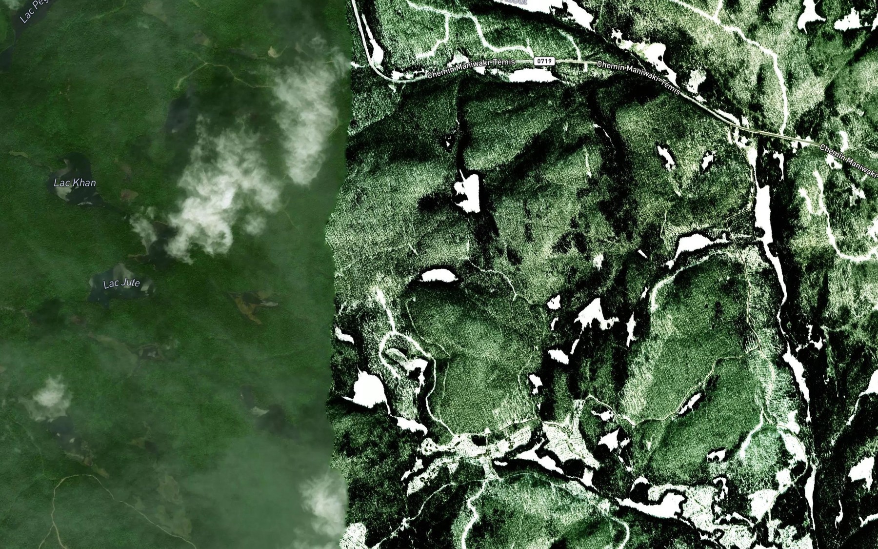 Satellite map of the Lac Lointain