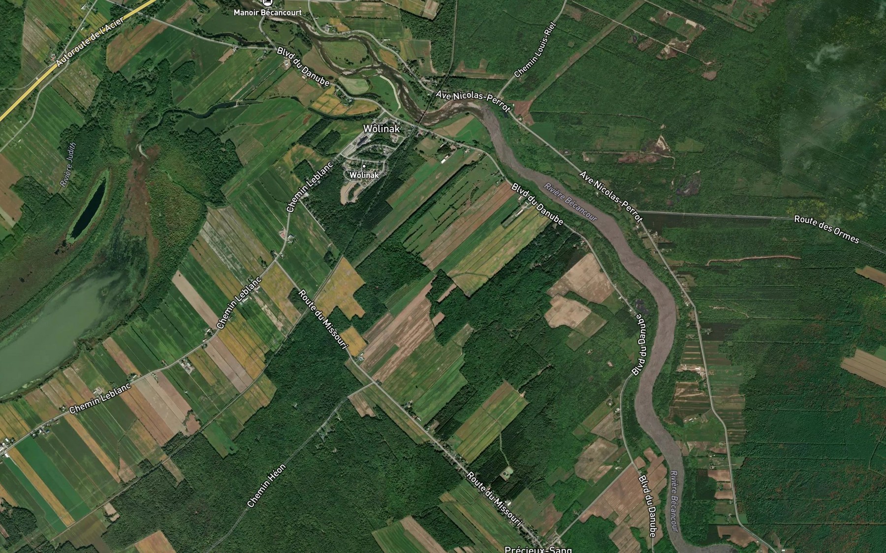 Satellite map of the Bras Est de la Riviere Gagnon