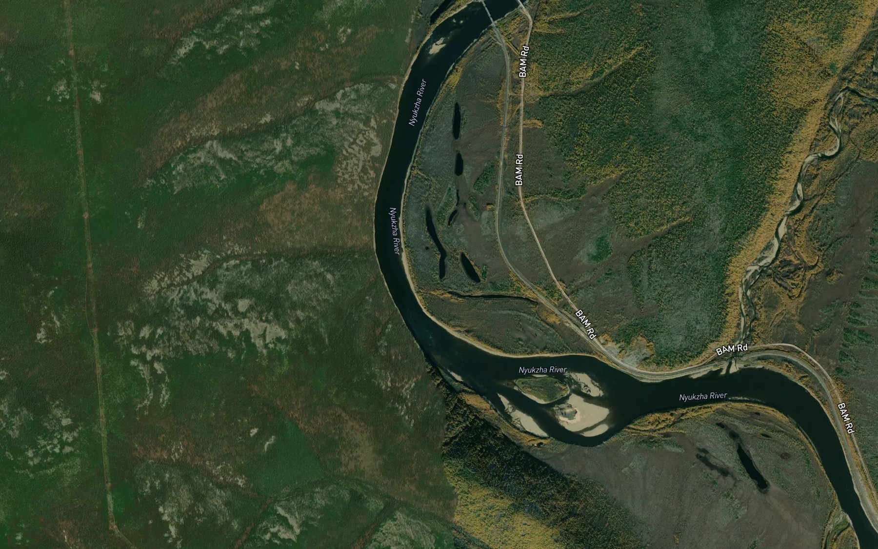 Satellite map of the Bol'shaya Syugel'ga