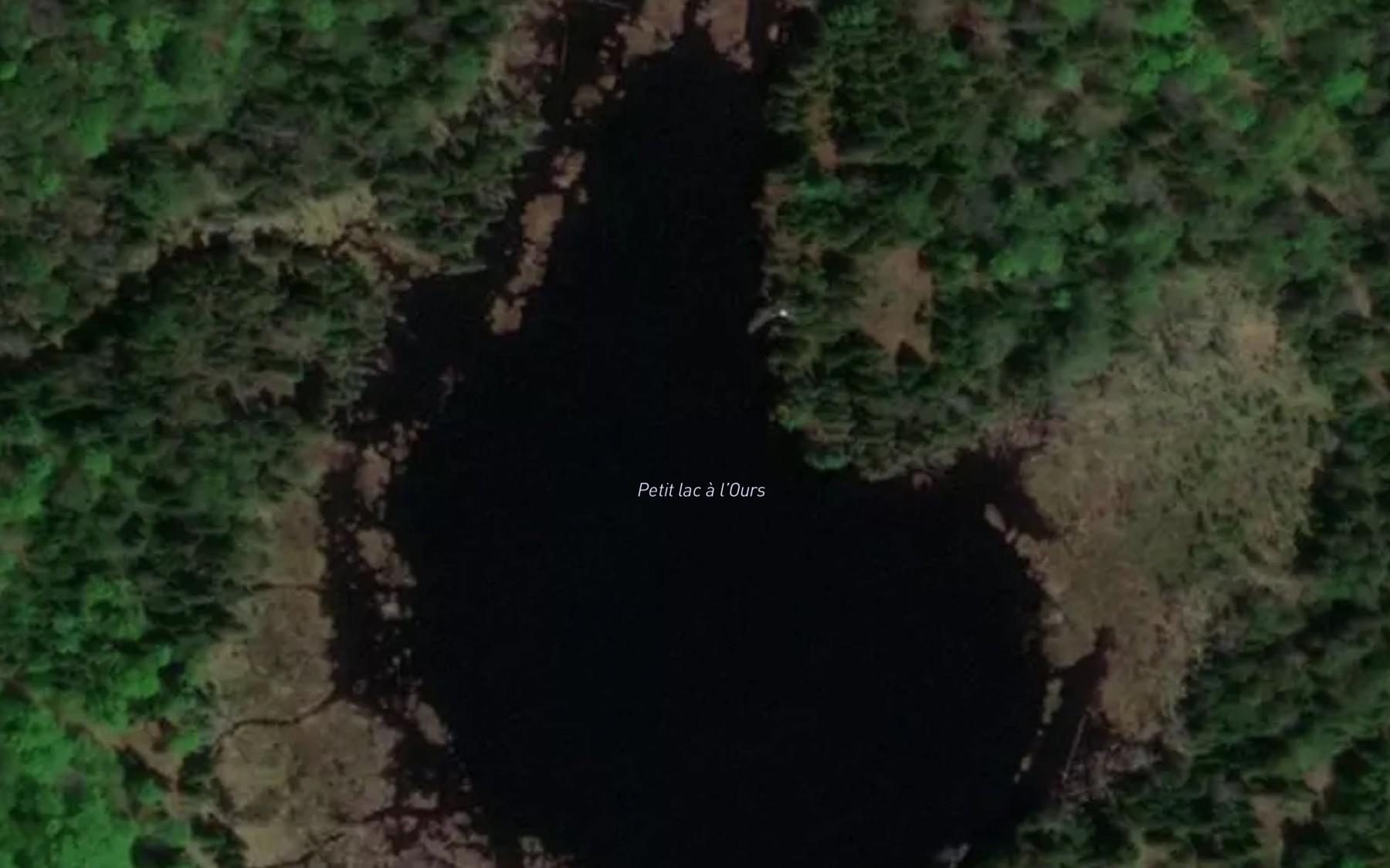 Satellite map of the Petit lac a l'Ours