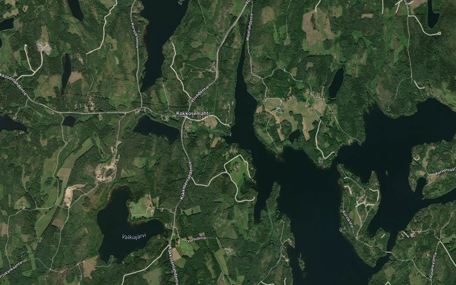 Satellite map of the Kokkosenlahti