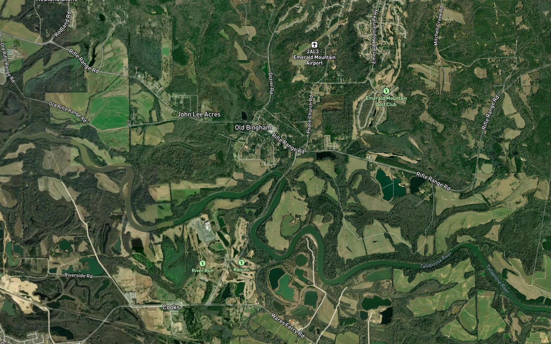 Satellite map of the Brensen Branch