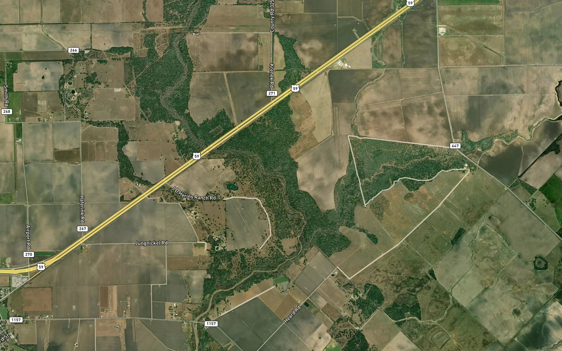 Satellite map of the Long Branch