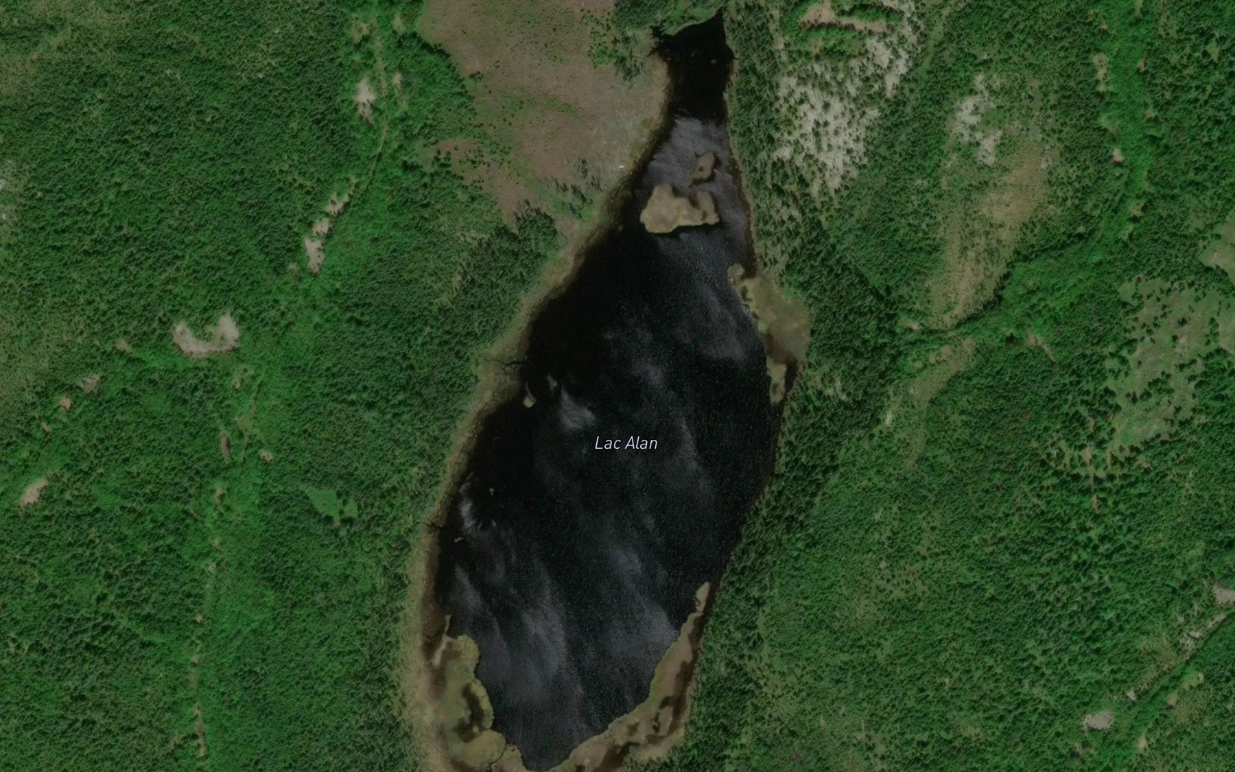 Satellite map of the Lac Alan