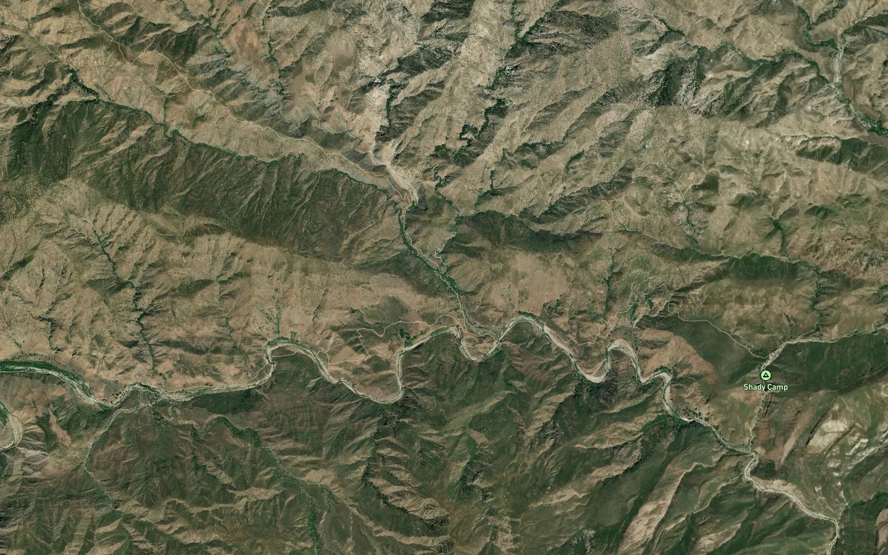 Satellite map of the Coldwater Fork