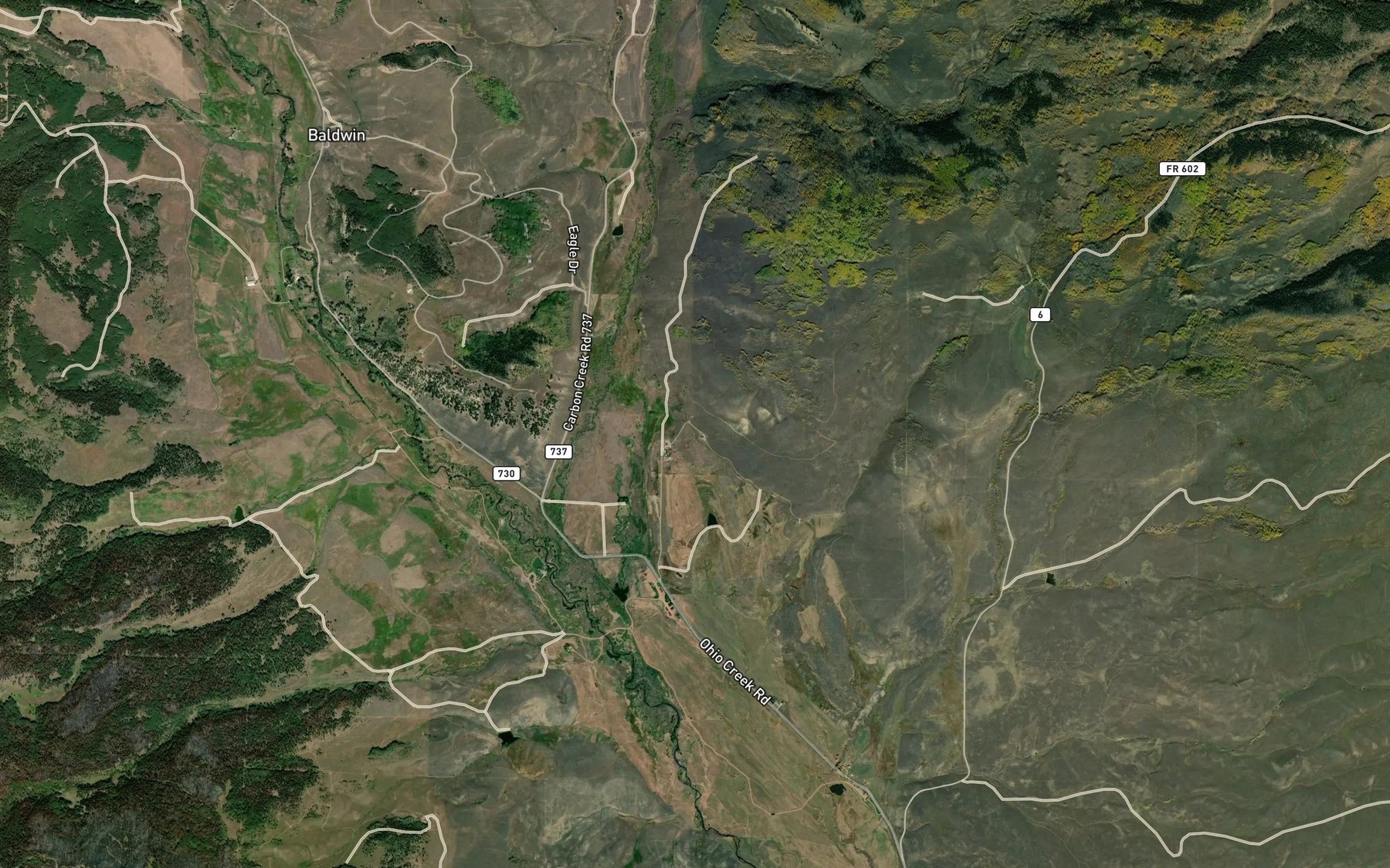 Satellite map of the Hope Resich Ditch