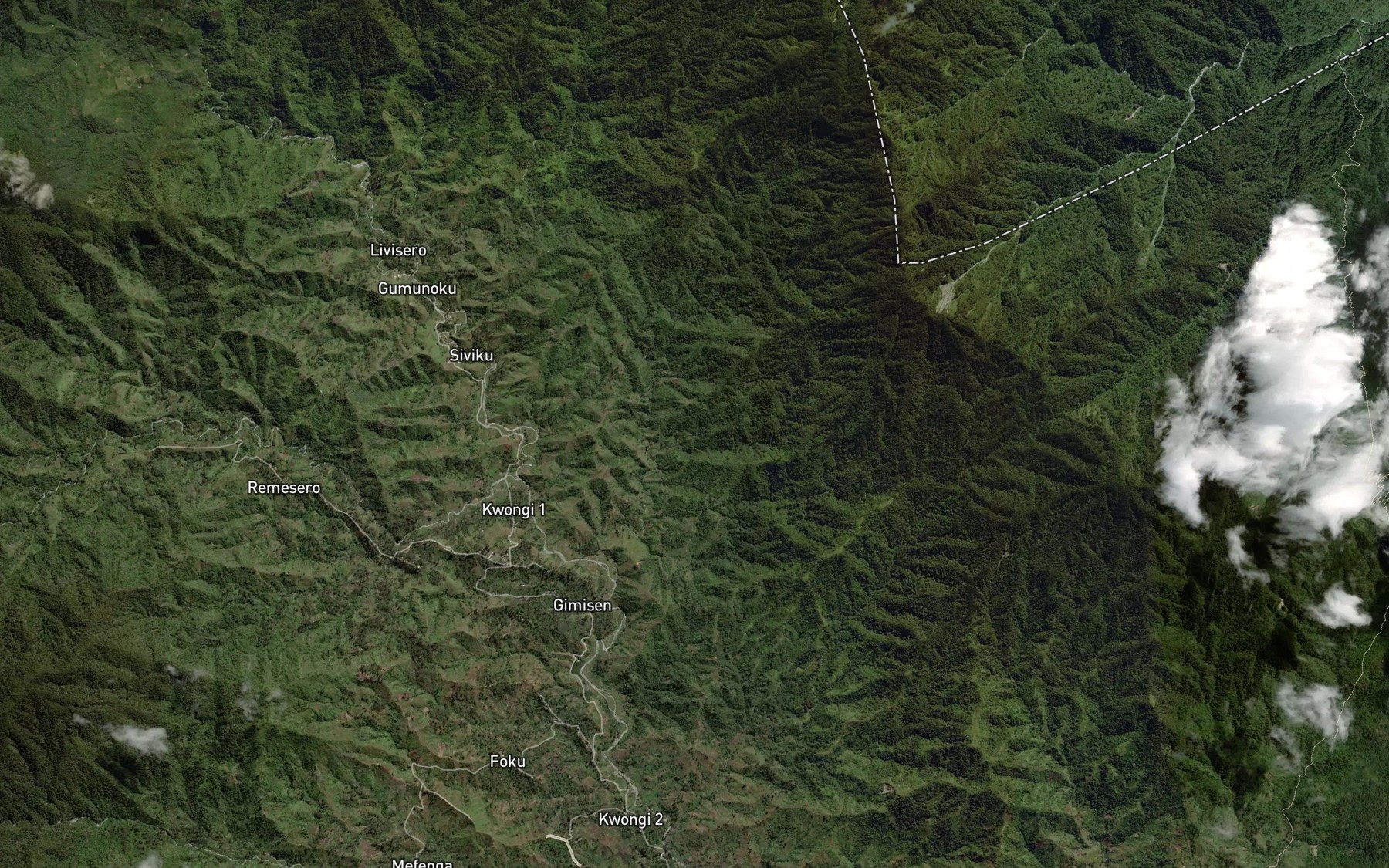 Satellite map of the Togoi River