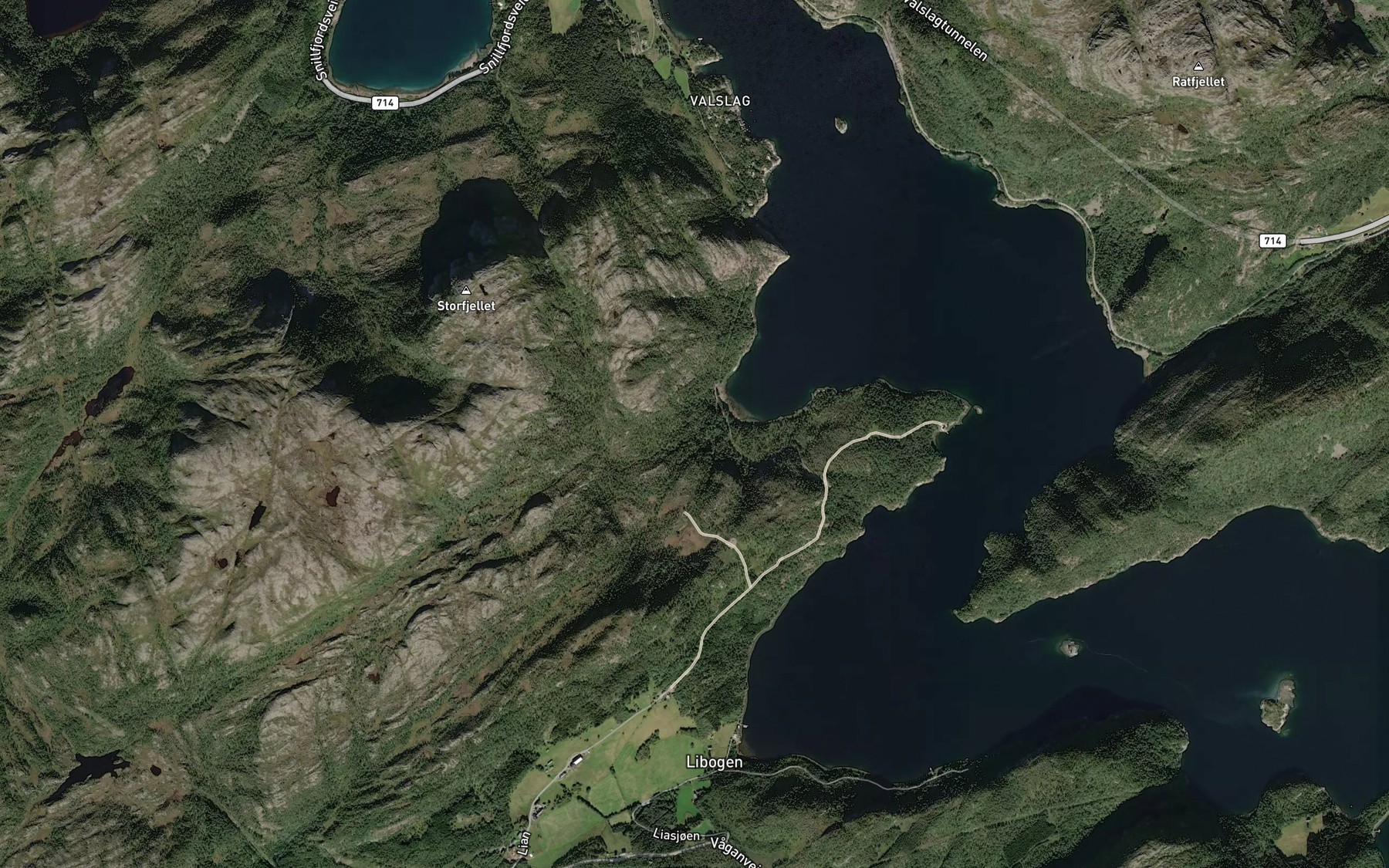 Satellite map of the Ytterbekken