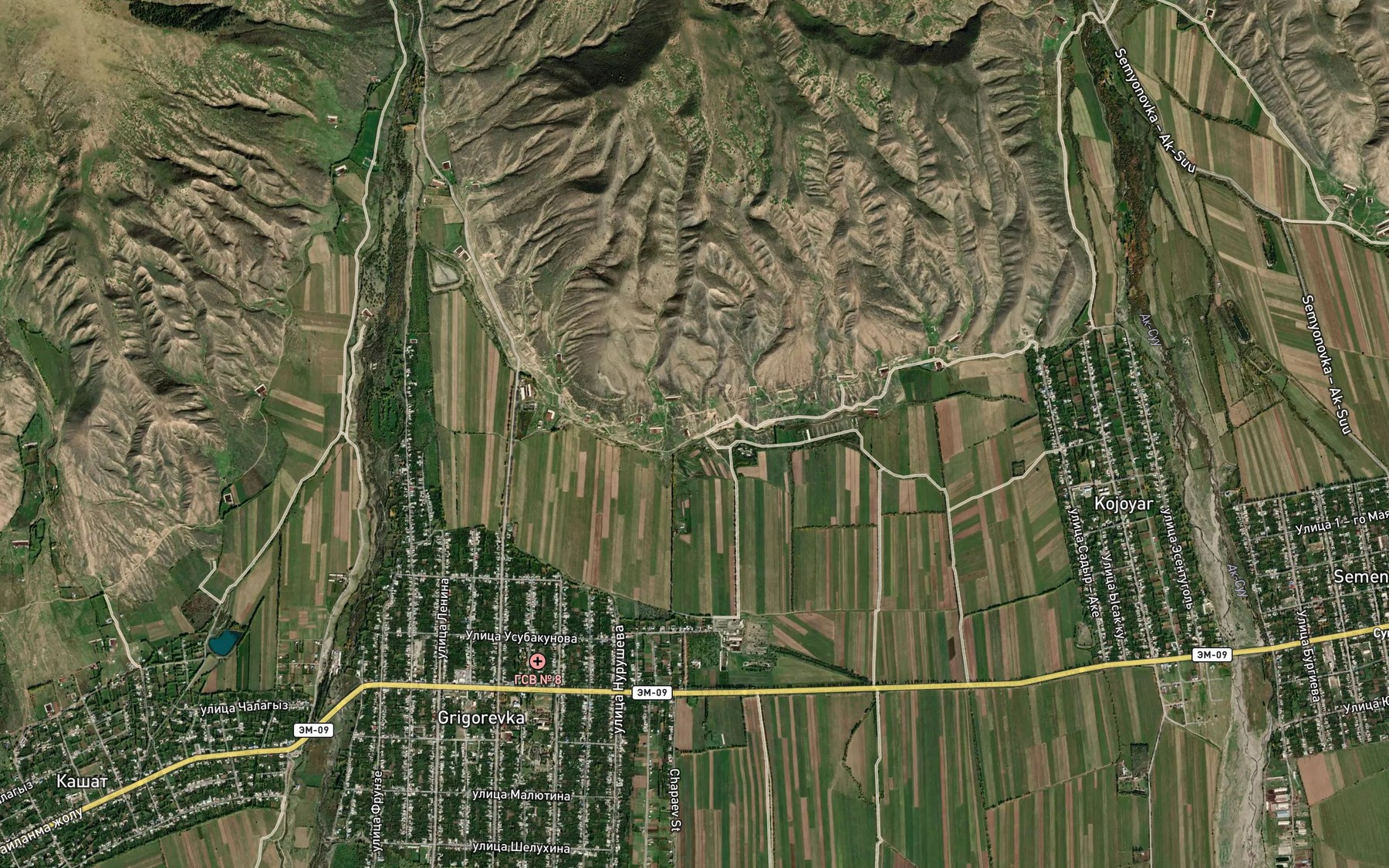Satellite map of the Aryk Kazybek