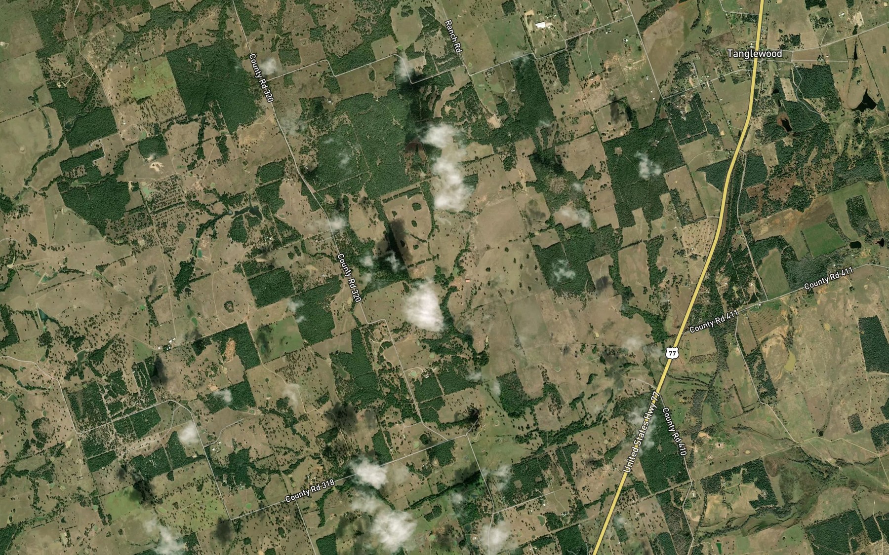 Satellite map of the Morrison Springs Branch