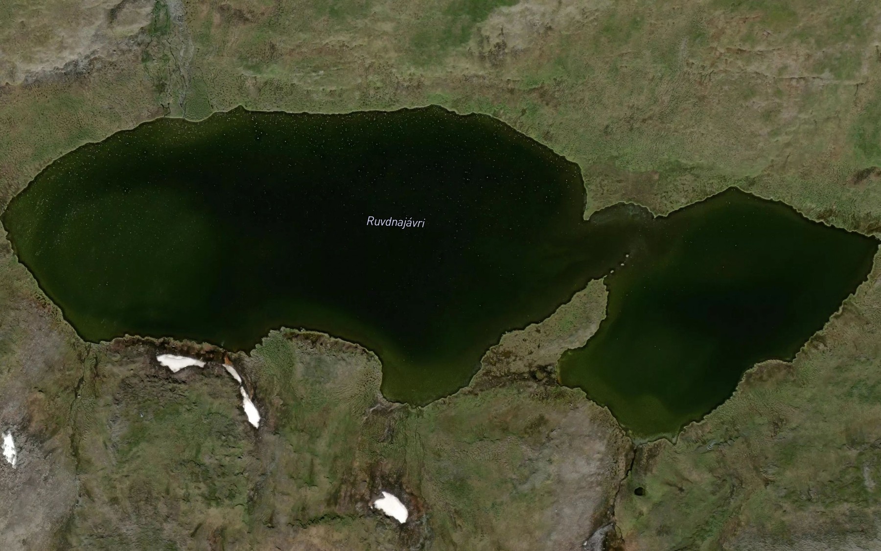Satellite map of the Ruvdnajavri