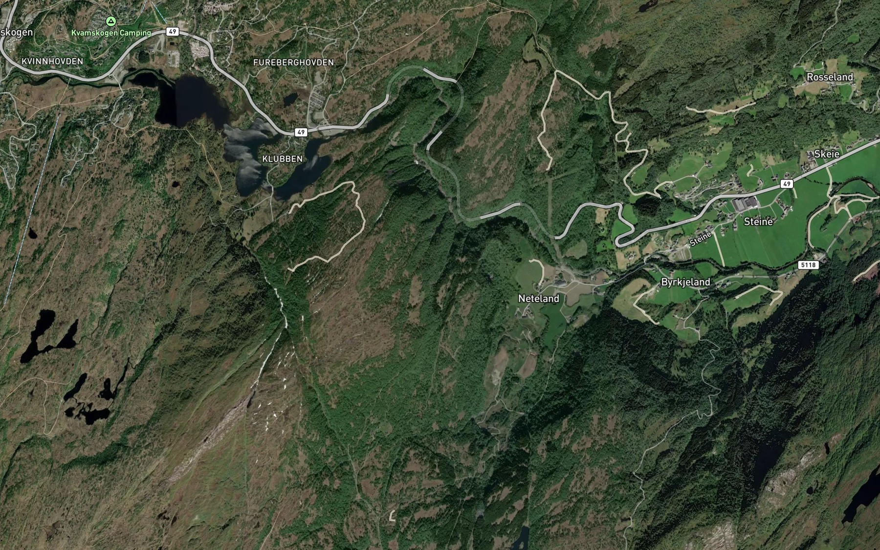 Satellite map of the Dyraskarbekken