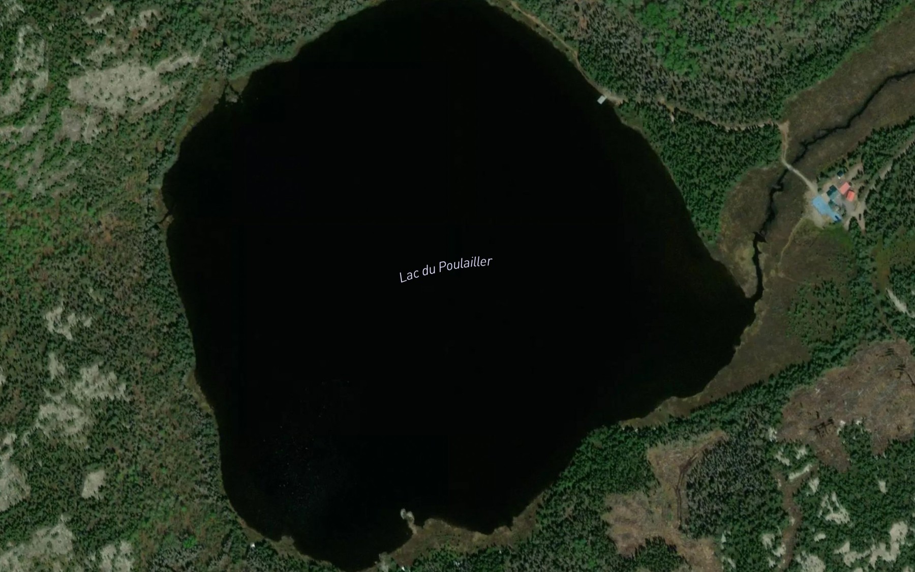 Satellite map of the Lac du Poulailler