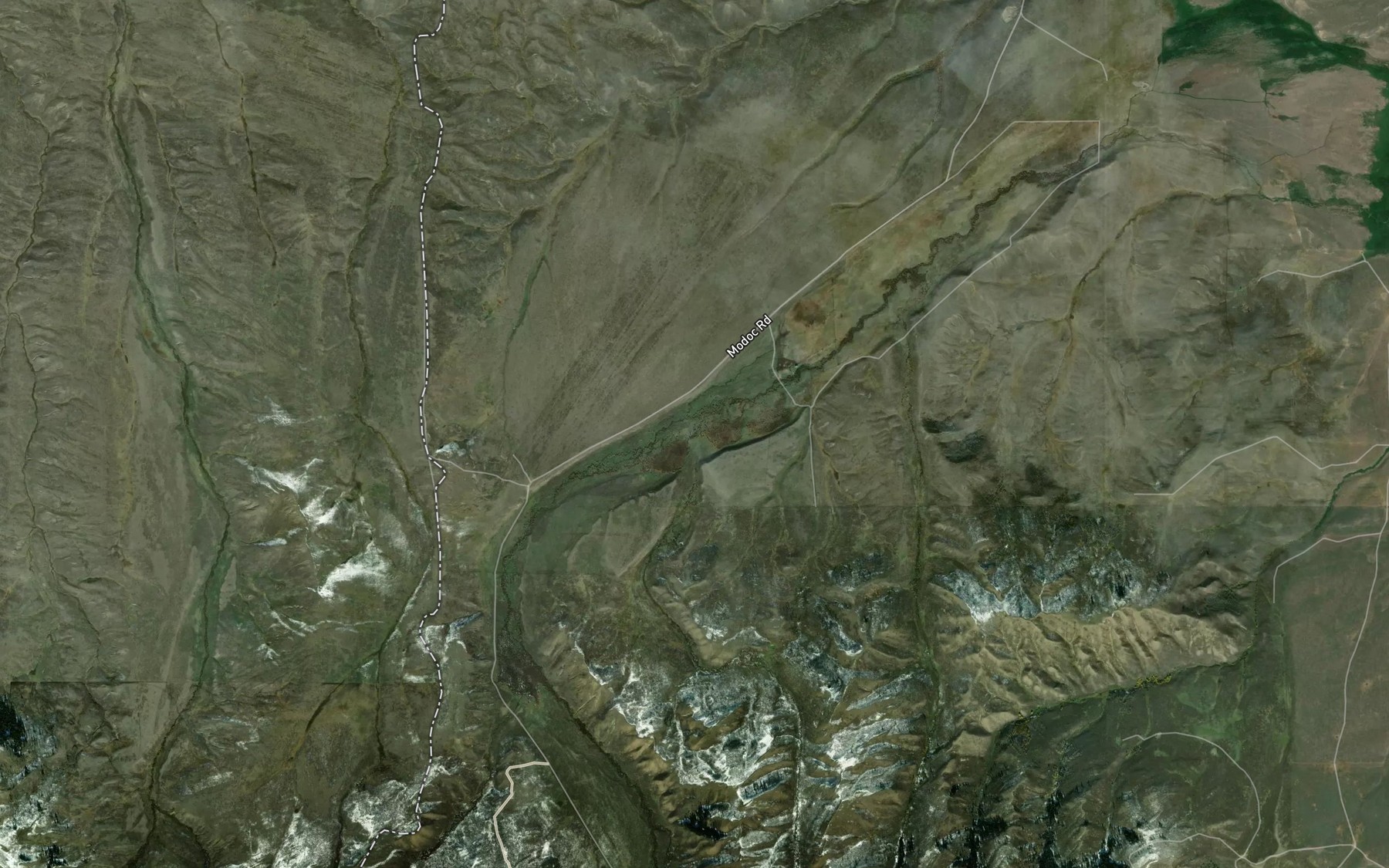 Satellite map of the Kettle Creek