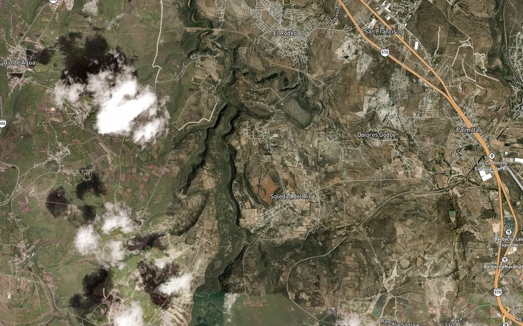 Satellite map of the El Llano