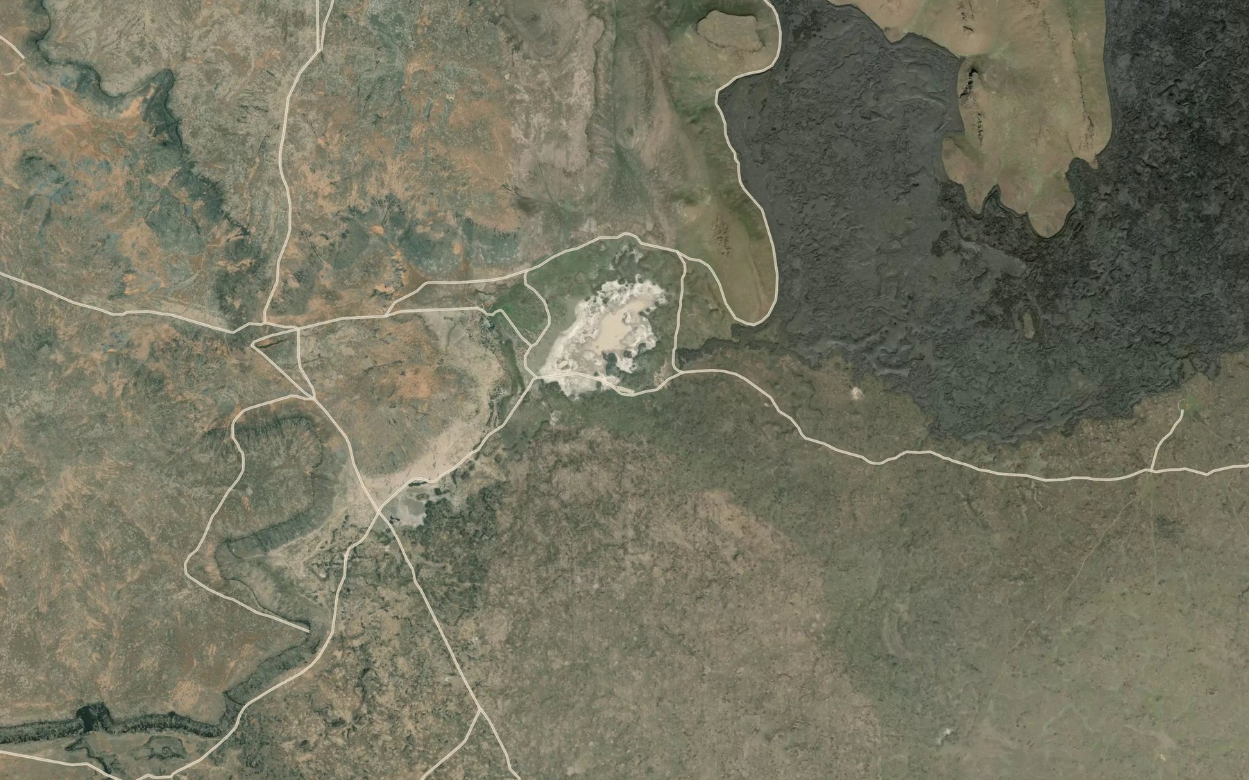 Satellite map of the Mud Lake Reservoir Number Two