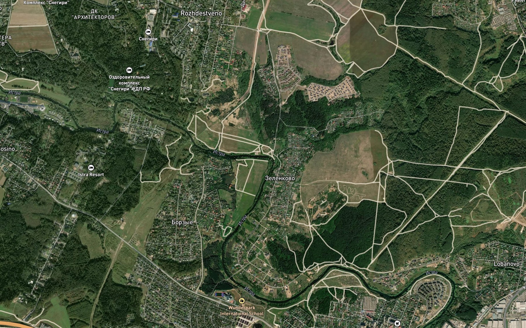 Satellite map of the Nakhabinka