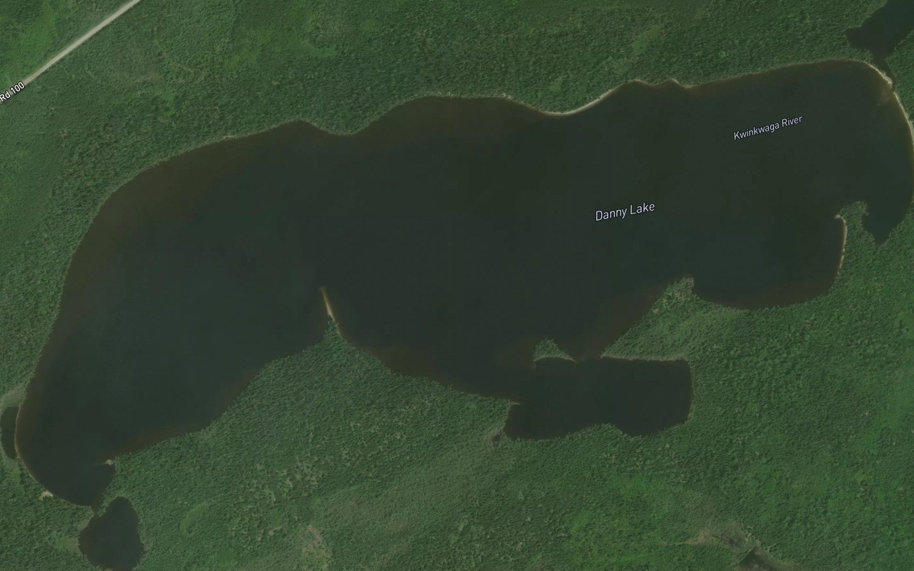 Satellite map of the Danny Lake