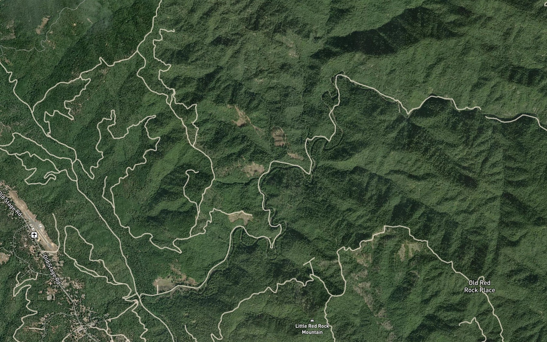 Satellite map of the Robinson Creek