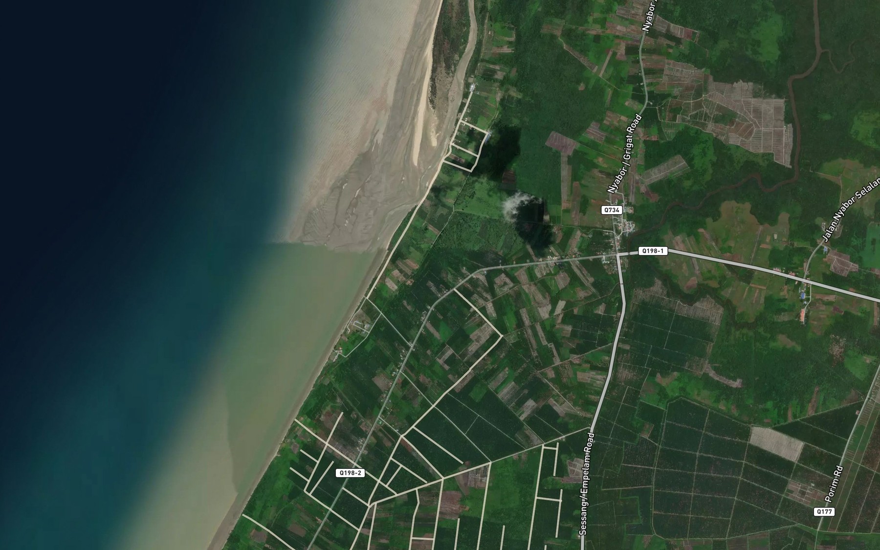 Satellite map of the Sungai Alit