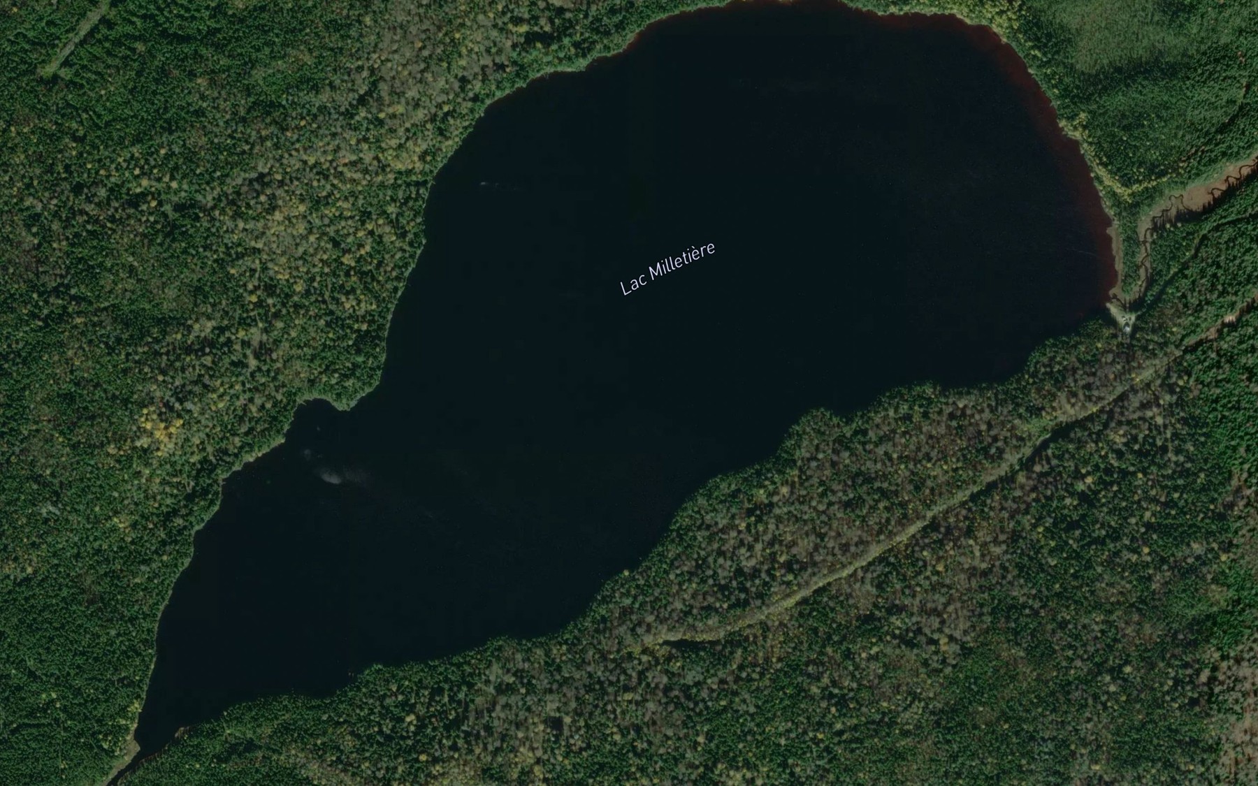 Satellite map of the Lac Milletiere