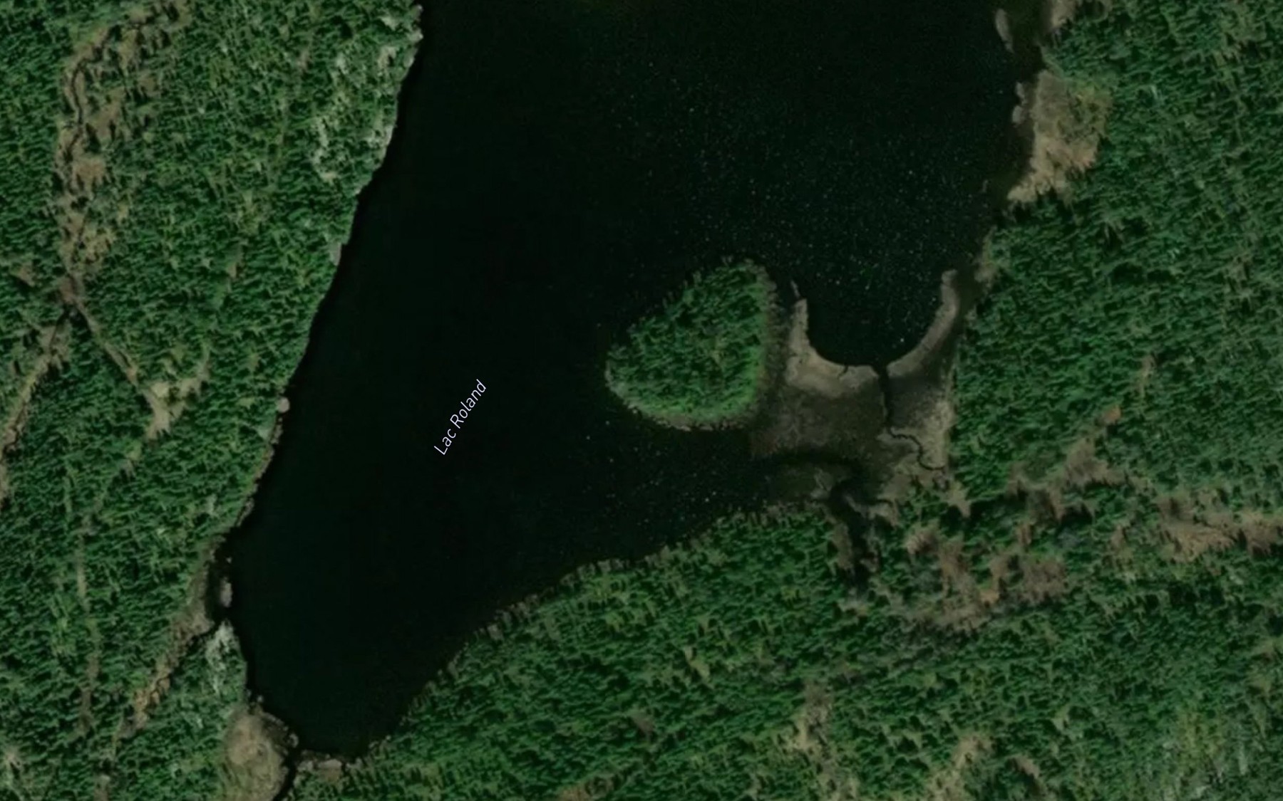 Satellite map of the Lac Roland